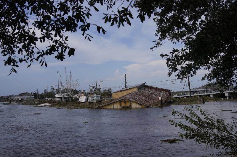 Flood damaged buildings and boats in the aftermath of Hurricane Ida, on Wednesday in Lafitte, La. Flood damaged buildings and boats in the aftermath of Hurricane Ida, on Wednesday in Lafitte, La.