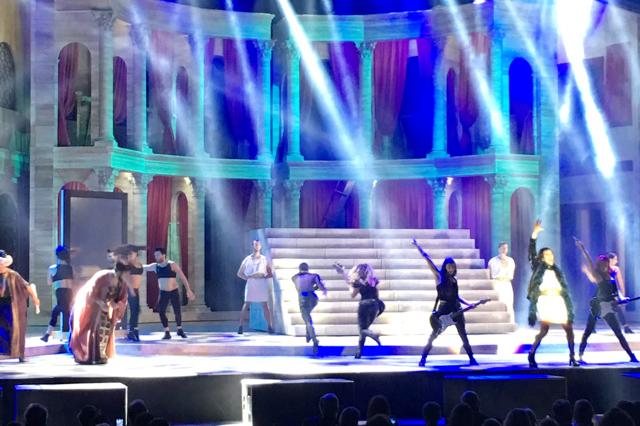 The rock opera offers a fresh take on the story of Nero, one of history's most nefarious emperors. "His target was to give to the Romans, to the poor people, bread, games, entertainment," says artistic director Ernesto Migliacci. "He tried to make a real The rock opera offers a fresh take on the story of Nero, one of history's most nefarious emperors. "His target was to give to the Romans, to the poor people, bread, games, entertainment," says artistic director Ernesto Migliacci. "He tried to make a real