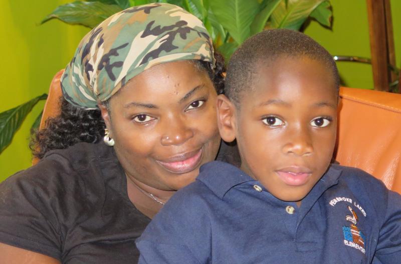 Kendieth Russell Roberts and her 5-year-old son Malachai are living with her sister in Florida. Kendieth Russell Roberts and her 5-year-old son Malachai are living with her sister in Florida.