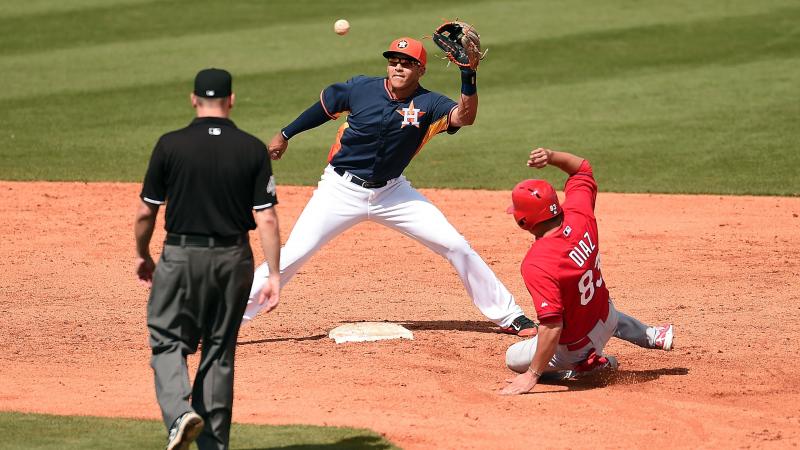 Did the St. Louis Cardinals try to steal more than second base from the Houston Astros? The FBI is looking into a hacking attack on a key Astros database. Here, the Cardinals' Aledmys Diaz is tagged out at second by Carlos Correa of the Astros during a sp Did the St. Louis Cardinals try to steal more than second base from the Houston Astros? The FBI is looking into a hacking attack on a key Astros database. Here, the Cardinals' Aledmys Diaz is tagged out at second by Carlos Correa of the Astros during a sp