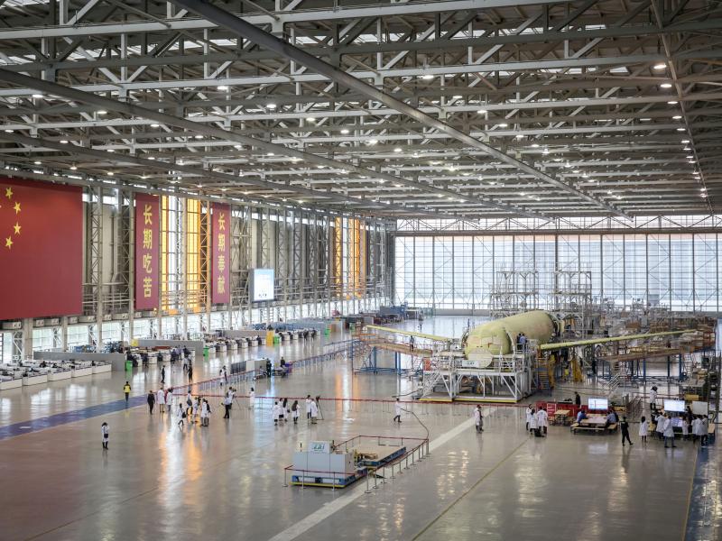 A Commercial Aircraft Corp. of China Ltd. C919 aircraft stands under assembly in Shanghai in 2017. Proposed U.S. tariffs take special aim at the "Made in China 2025" plan, which supports development of advanced technologies in fields such as artificial in A Commercial Aircraft Corp. of China Ltd. C919 aircraft stands under assembly in Shanghai in 2017. Proposed U.S. tariffs take special aim at the "Made in China 2025" plan, which supports development of advanced technologies in fields such as artificial in