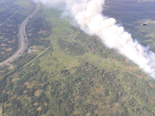 The most visible parts of the Fish Creek Fire — shown here on June 21 — flamed out more than a week ago. But the fire continues underground, burning hidden layers of organic material that never decomposed. The most visible parts of the Fish Creek Fire — shown here on June 21 — flamed out more than a week ago. But the fire continues underground, burning hidden layers of organic material that never decomposed.
