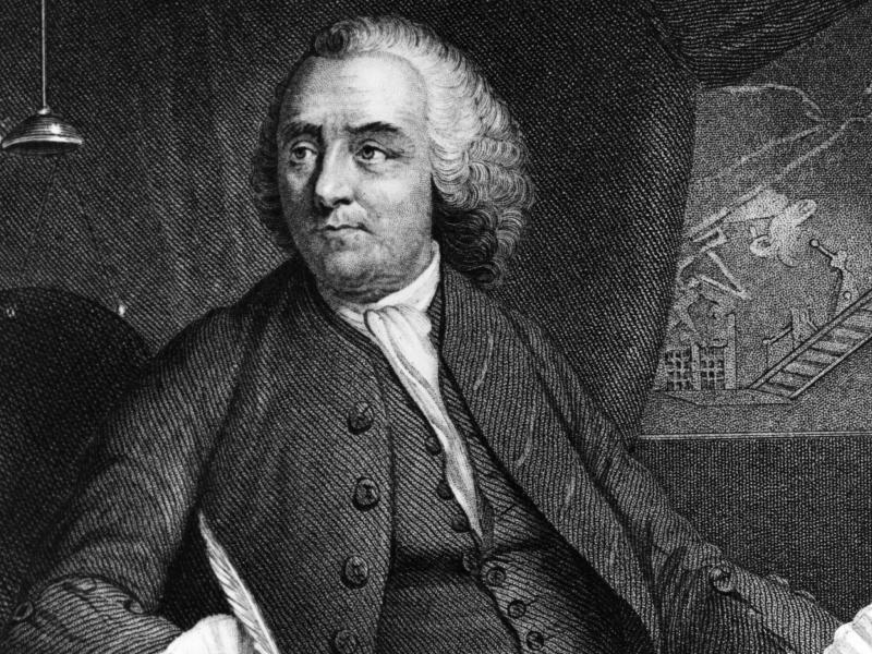 A portrait of American statesman, writer and scientist Benjamin Franklin, circa 1750. A portrait of American statesman, writer and scientist Benjamin Franklin, circa 1750.