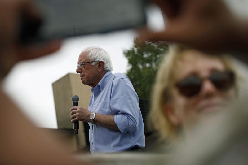 Democratic presidential candidate Sen. Bernie Sanders, seen at the Iowa State Fair on Sunday, has lashed out at The Washington Post over coverage of his presidential campaign. Democratic presidential candidate Sen. Bernie Sanders, seen at the Iowa State Fair on Sunday, has lashed out at The Washington Post over coverage of his presidential campaign.