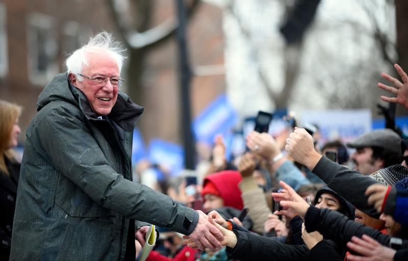 Sen. Bernie Sanders arrives for a rally to kick off his 2020 presidential campaign in the Brooklyn, New York Saturday. Sen. Bernie Sanders arrives for a rally to kick off his 2020 presidential campaign in the Brooklyn, New York Saturday.