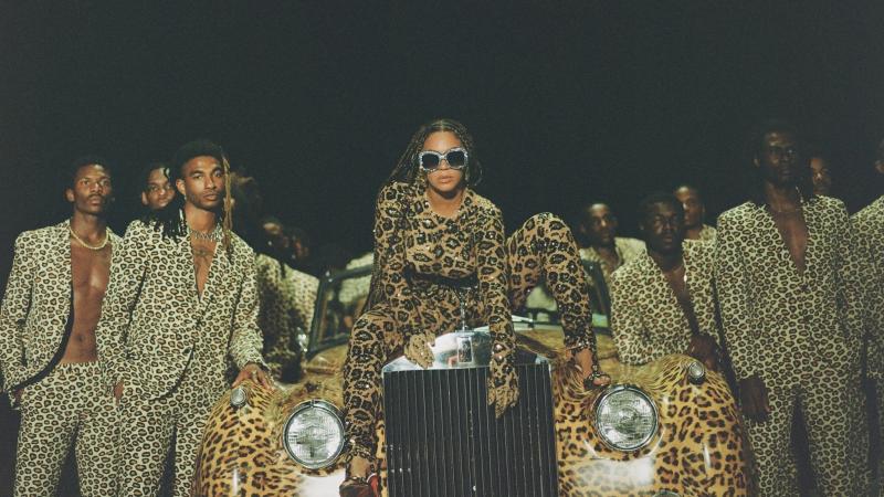 Beyoncé, in a promotional still for her visual album Black Is King. Beyoncé, in a promotional still for her visual album Black Is King.
