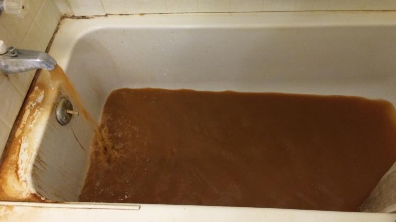 In St. Joseph, La., it's not uncommon for brown water like this to come streaming from faucets. In St. Joseph, La., it's not uncommon for brown water like this to come streaming from faucets.