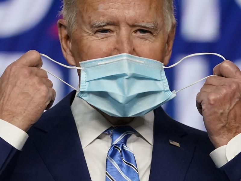President Joe Biden, pictured on the campaign trail in Nov. 2020, has long encouraged Americans to mask up in the fight against COVID-19. On Wednesday, his administration announced it will provide 25 million masks to community health centers and food bank President Joe Biden, pictured on the campaign trail in Nov. 2020, has long encouraged Americans to mask up in the fight against COVID-19. On Wednesday, his administration announced it will provide 25 million masks to community health centers and food bank