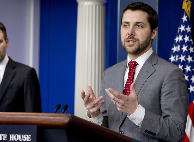 Brian Deese, seen here speaking to White House reporters in 2015, is President-elect Joe Biden's pick to lead the National Economic Council. Brian Deese, seen here speaking to White House reporters in 2015, is President-elect Joe Biden's pick to lead the National Economic Council.