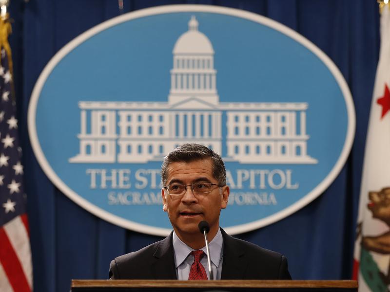 President-elect Joe Biden has picked Xavier Becerra, shown here in a 2018 file photo, as his nominee for health and human services secretary. President-elect Joe Biden has picked Xavier Becerra, shown here in a 2018 file photo, as his nominee for health and human services secretary.