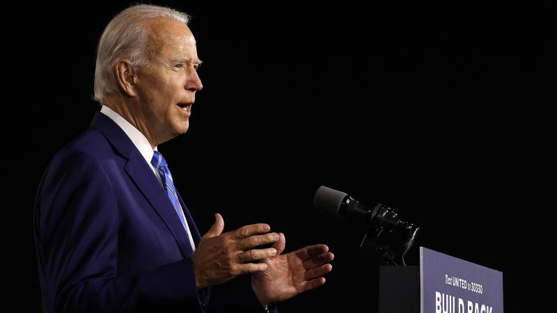 Presumptive Democratic presidential nominee Joe Biden details his $2 trillion climate proposal Tuesday at the Chase Center in Wilmington, Del. Presumptive Democratic presidential nominee Joe Biden details his $2 trillion climate proposal Tuesday at the Chase Center in Wilmington, Del.