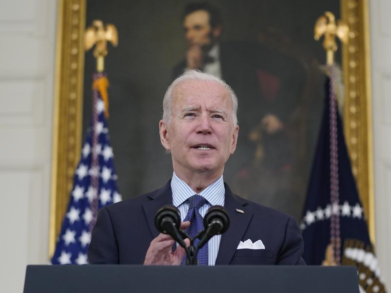 President Biden speaks about the COVID-19 vaccination program Tuesday in the White House. Biden has set a goal of seeing 160 million adults fully vaccinated by July Fourth. President Biden speaks about the COVID-19 vaccination program Tuesday in the White House. Biden has set a goal of seeing 160 million adults fully vaccinated by July Fourth.