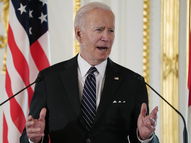 President Joe Biden speaks during a news conference with Japanese Prime Minister Fumio Kishida at Akasaka Palace, Monday, May 23, 2022, in Tokyo. President Joe Biden speaks during a news conference with Japanese Prime Minister Fumio Kishida at Akasaka Palace, Monday, May 23, 2022, in Tokyo.