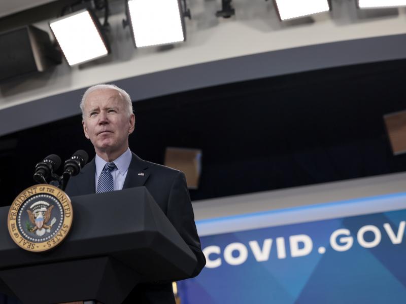President Biden is seen delivering remarks on COVID-19 on March 30. On Tuesday, the White House will announce a new push to get more doses of the COVID antiviral medication Paxlovid to more Americans. President Biden is seen delivering remarks on COVID-19 on March 30. On Tuesday, the White House will announce a new push to get more doses of the COVID antiviral medication Paxlovid to more Americans.