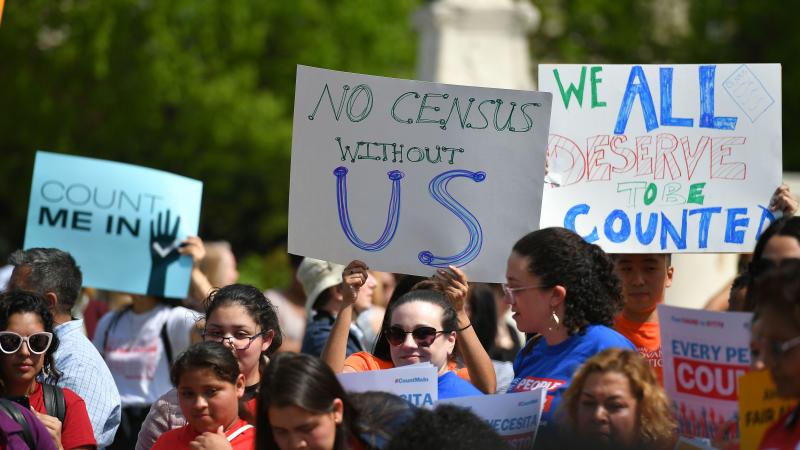 Demonstrators rally in Washington, D.C., in April to protest the Trump administration's efforts to add to 2020 census forms a citizenship question, which has since been blocked by the courts. Demonstrators rally in Washington, D.C., in April to protest the Trump administration's efforts to add to 2020 census forms a citizenship question, which has since been blocked by the courts.