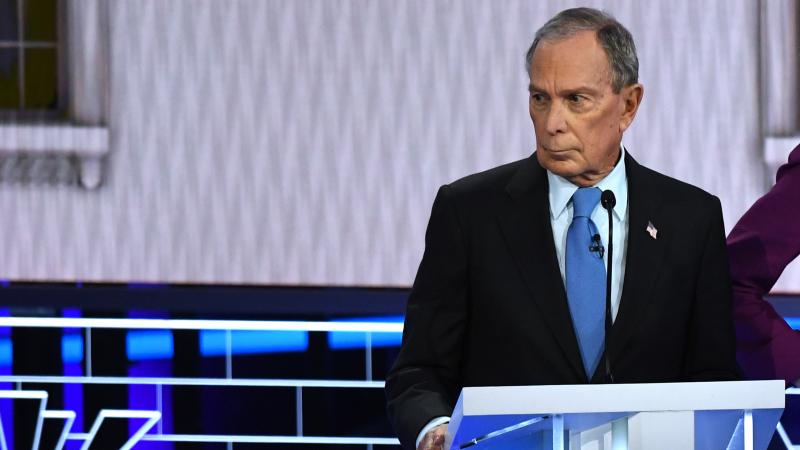 Democratic presidential hopeful and former New York Mayor Mike Bloomberg looks on during a Democratic primary debate Wednesday in Las Vegas, Nevada. Democratic presidential hopeful and former New York Mayor Mike Bloomberg looks on during a Democratic primary debate Wednesday in Las Vegas, Nevada.