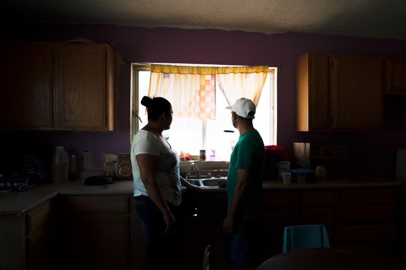 Tania and her husband, Joseph, initially had to stay just across the border in Mexico under a Trump administration program that requires thousands of people to wait in northern Mexico cities while their immigration cases are heard in U.S. courts. Tania and her husband, Joseph, initially had to stay just across the border in Mexico under a Trump administration program that requires thousands of people to wait in northern Mexico cities while their immigration cases are heard in U.S. courts.