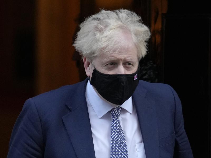 Britain's Prime Minister Boris Johnson leaves Downing Street to attend the weekly session of Prime Ministers Questions in London on Wednesday. Britain's Prime Minister Boris Johnson leaves Downing Street to attend the weekly session of Prime Ministers Questions in London on Wednesday.