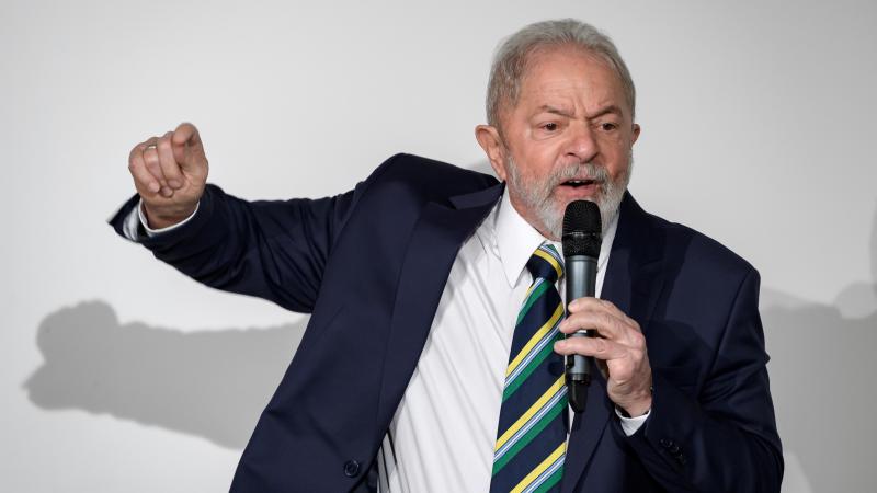 Former Brazilian president Luiz Inácio Lula da Silva delivers a speech in Geneva last year. A Supreme Court justice on Monday annulled corruption convictions against him, citing a court's lack of jurisdiction. Former Brazilian president Luiz Inácio Lula da Silva delivers a speech in Geneva last year. A Supreme Court justice on Monday annulled corruption convictions against him, citing a court's lack of jurisdiction.