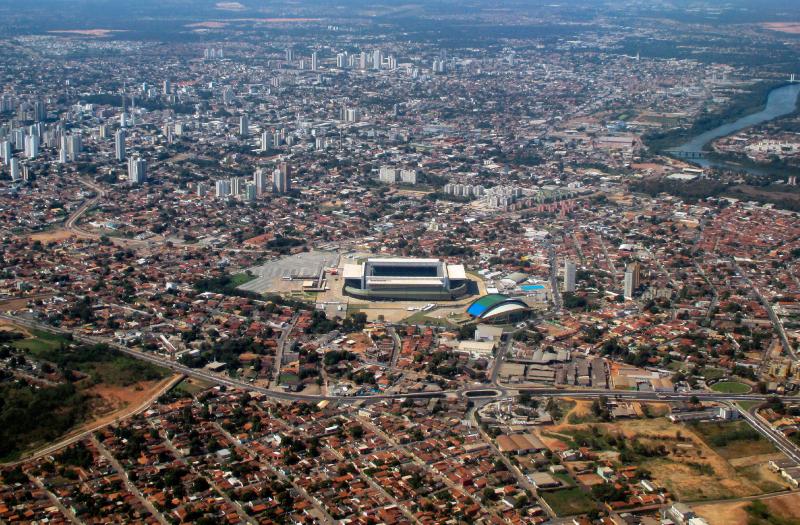 The Arena Pantanal stadium in Cuiaba (shown here in June 2014) cost $215 million to build. It has been in the news recently, thanks to the homeless people who've made it their home. The Arena Pantanal stadium in Cuiaba (shown here in June 2014) cost $215 million to build. It has been in the news recently, thanks to the homeless people who've made it their home.