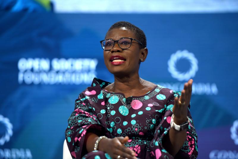 Yvonne Aki-Sawyerr, the new mayor of Freetown in Sierra Leone, speaks at the 2018 Concordia Annual Summit in New York City. "For decades, there had been no structure, no focused thinking of a strategy for the city," she says. "The way my brain works is wi Yvonne Aki-Sawyerr, the new mayor of Freetown in Sierra Leone, speaks at the 2018 Concordia Annual Summit in New York City. "For decades, there had been no structure, no focused thinking of a strategy for the city," she says. "The way my brain works is wi