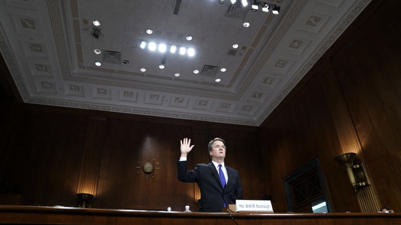 Supreme Court nominee Judge Brett Kavanaugh testifies before the Senate Judiciary Committee on Thursday on Capitol Hill in Washington, D.C. Supreme Court nominee Judge Brett Kavanaugh testifies before the Senate Judiciary Committee on Thursday on Capitol Hill in Washington, D.C.