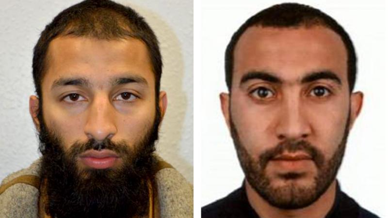 Khuram Shazad Butt (left) and Rachid Redouane were killed within minutes of Saturday's attack on London Bridge, British detectives say. Khuram Shazad Butt (left) and Rachid Redouane were killed within minutes of Saturday's attack on London Bridge, British detectives say.