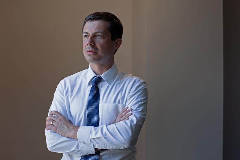 Democratic presidential candidate Pete Buttigieg stands for a portrait in Washington D.C. Democratic presidential candidate Pete Buttigieg stands for a portrait in Washington D.C.