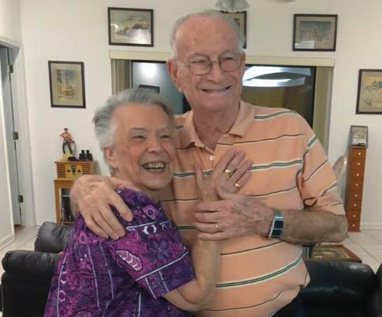 Lillan Bloodworth (left) with her late husband John Bloodworth, at their home in Gulf Breeze, Fla. Lillian, now 92, donated 23 gallons of blood over five decades. Lillan Bloodworth (left) with her late husband John Bloodworth, at their home in Gulf Breeze, Fla. Lillian, now 92, donated 23 gallons of blood over five decades.