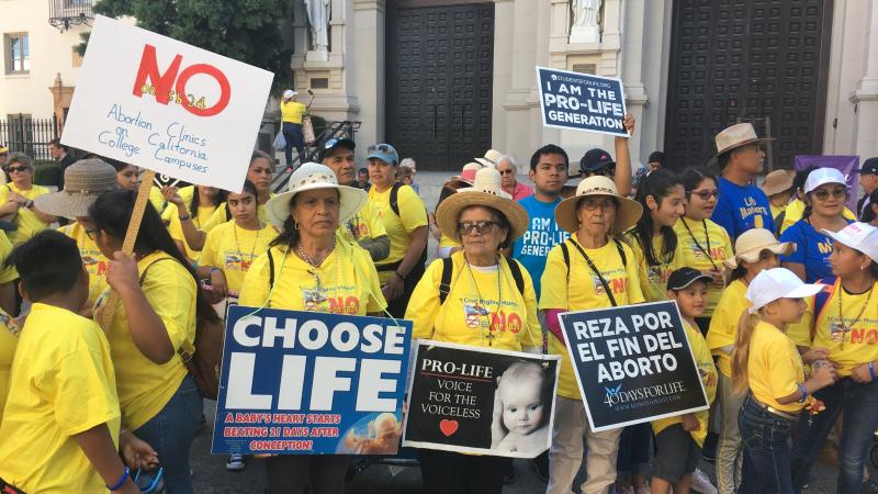 Abortion opponents in Sacramento, Calif., protest legislation that would require public university campuses in California to provide the pills used in medication abortion. Abortion opponents in Sacramento, Calif., protest legislation that would require public university campuses in California to provide the pills used in medication abortion.
