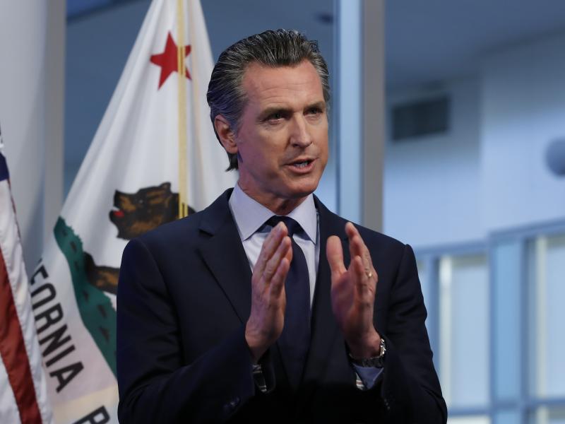 Gov. Gavin Newsom, pictured in April, opted not to respond to questions about the resignation of the state's director of the Department of Public Health. Gov. Gavin Newsom, pictured in April, opted not to respond to questions about the resignation of the state's director of the Department of Public Health.