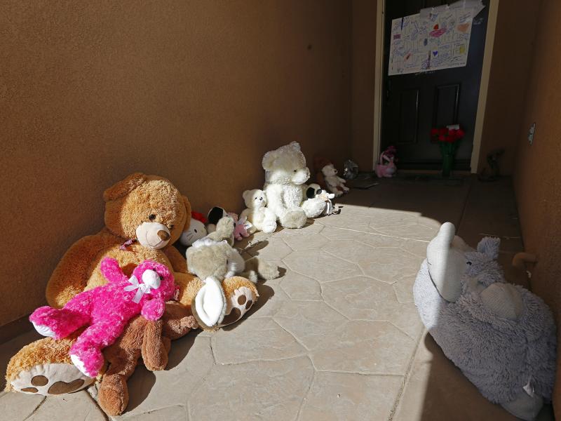 Toys left by neighbors for the Turpin's children sit on the front of the home of David and Louise Turpin in Perris, Calif., on Jan. 24, 2018. The Turpins are accused of abusing their 13 children, ranging from 2 to 29, before they were rescued on Jan. 14 f Toys left by neighbors for the Turpin's children sit on the front of the home of David and Louise Turpin in Perris, Calif., on Jan. 24, 2018. The Turpins are accused of abusing their 13 children, ranging from 2 to 29, before they were rescued on Jan. 14 f