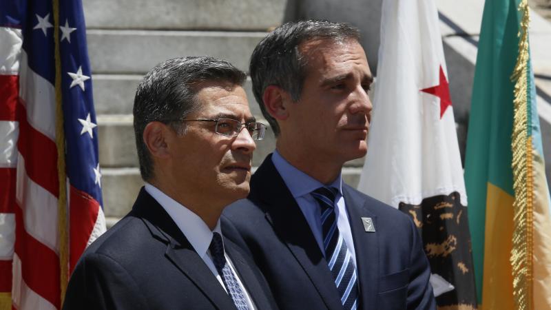 California Attorney General Xavier Becerra (left) and Los Angeles Mayor Eric Garcetti announced the city and county of Los Angeles, plus four other cities, were joining California's lawsuit over the 2020 census citizenship question in May. California Attorney General Xavier Becerra (left) and Los Angeles Mayor Eric Garcetti announced the city and county of Los Angeles, plus four other cities, were joining California's lawsuit over the 2020 census citizenship question in May.