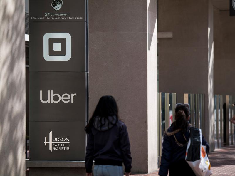 The lawsuit is the first big test of a new state law that poses a serious threat to the ride-hailing apps' business models. The lawsuit is the first big test of a new state law that poses a serious threat to the ride-hailing apps' business models.