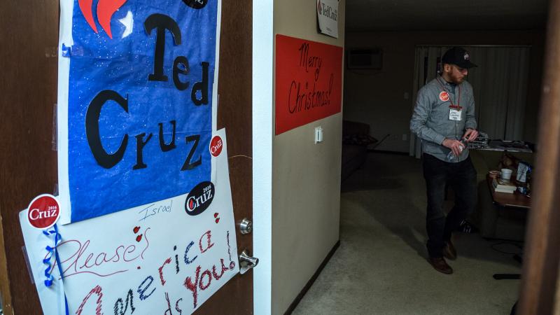 Jerry Dunleavy stands inside his dorm room at "Camp Cruz," on the campus of AIB College of Business in Des Moines. Dunleavy, from Cleveland, quit his job and went to Iowa, leaving everything behind, to campaign for Ted Cruz. Jerry Dunleavy stands inside his dorm room at "Camp Cruz," on the campus of AIB College of Business in Des Moines. Dunleavy, from Cleveland, quit his job and went to Iowa, leaving everything behind, to campaign for Ted Cruz.