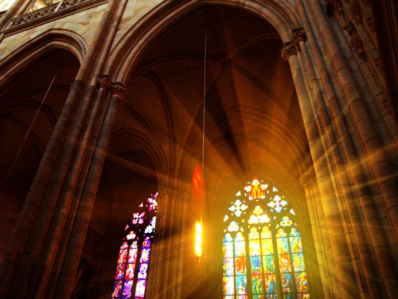 Interior of St. Vitus Cathedral, Prague, Czech Republic. Interior of St. Vitus Cathedral, Prague, Czech Republic.