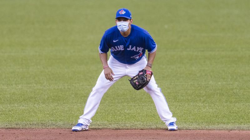 Rubén Tejada of the Toronto Blue Jays is pictured at an intrasquad game at Rogers Centre earlier this month in Toronto. The team received permission for preseason training at the stadium but the Canadian government will not allow regular season games in Rubén Tejada of the Toronto Blue Jays is pictured at an intrasquad game at Rogers Centre earlier this month in Toronto. The team received permission for preseason training at the stadium but the Canadian government will not allow regular season games in