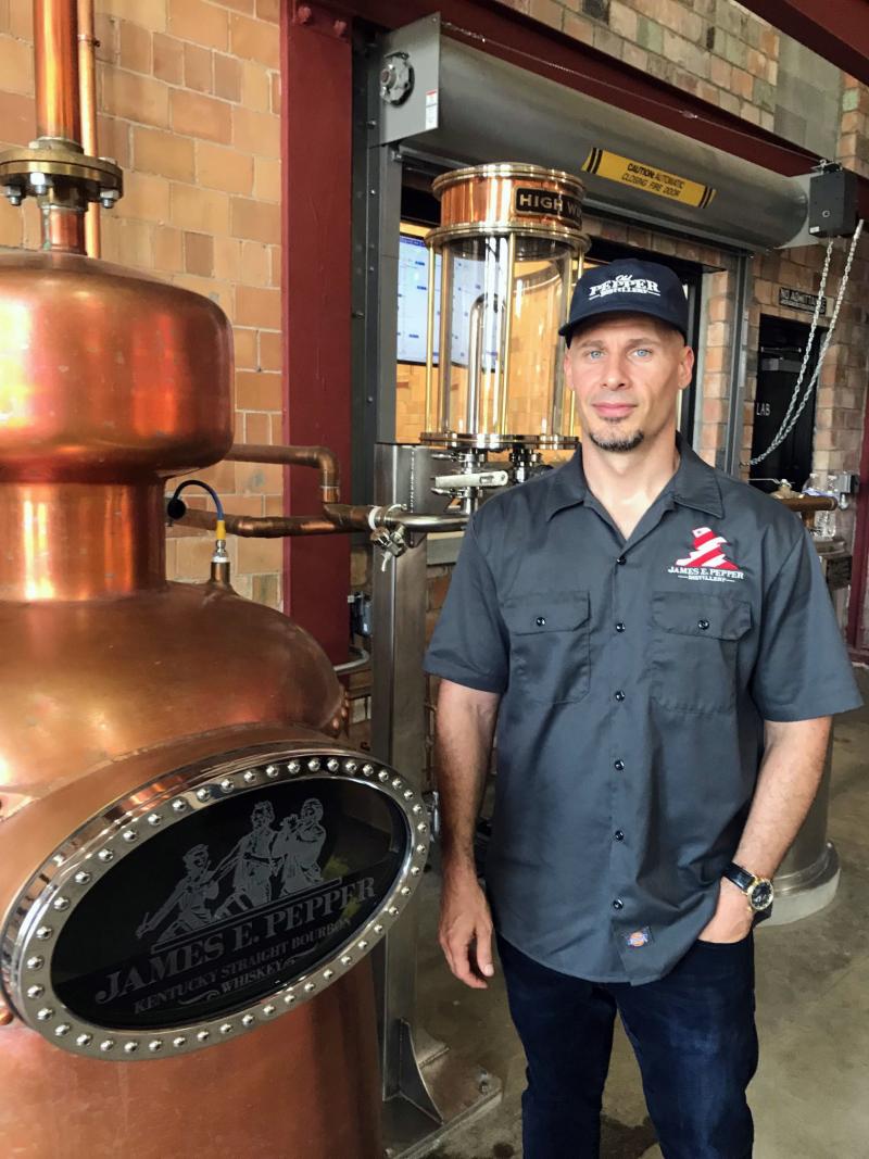 Amir Peay recently opened a distillery in Lexington, Ky., at the site of the James E. Pepper distillery. About 10 percent of his revenues come from exports, and Peay worries that the European Union's tariffs will hurt his overseas business. Amir Peay recently opened a distillery in Lexington, Ky., at the site of the James E. Pepper distillery. About 10 percent of his revenues come from exports, and Peay worries that the European Union's tariffs will hurt his overseas business.