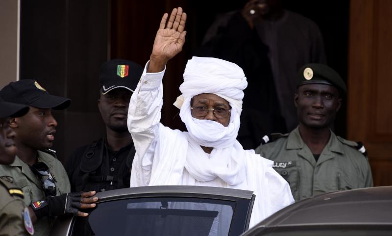 Hissene Habre, the former president of Chad, waves as he leaves a courthouse in Dakar, Senegal, on June 3. Habre was ousted from Chad in 1990 and has lived in exile in Senegal ever since. Hissene Habre, the former president of Chad, waves as he leaves a courthouse in Dakar, Senegal, on June 3. Habre was ousted from Chad in 1990 and has lived in exile in Senegal ever since.