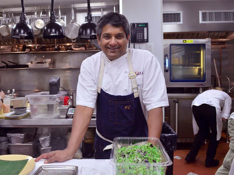 Chef Floyd Cardoz, shot in New York City in 2016. Cardoz died Wednesday from complications from the coronavirus. Chef Floyd Cardoz, shot in New York City in 2016. Cardoz died Wednesday from complications from the coronavirus.