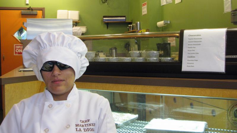 Laura Martinez may be the only blind chef in the country running her own restaurant. La Diosa opened in January. Martinez was hired directly out of culinary school by acclaimed Chicago chef Charlie Trotter and worked for him until his restaurant closed in Laura Martinez may be the only blind chef in the country running her own restaurant. La Diosa opened in January. Martinez was hired directly out of culinary school by acclaimed Chicago chef Charlie Trotter and worked for him until his restaurant closed in