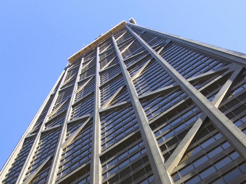 The John Hancock Center, one of Chicago's most famous skyscrapers, must change its name. The John Hancock Center, one of Chicago's most famous skyscrapers, must change its name.