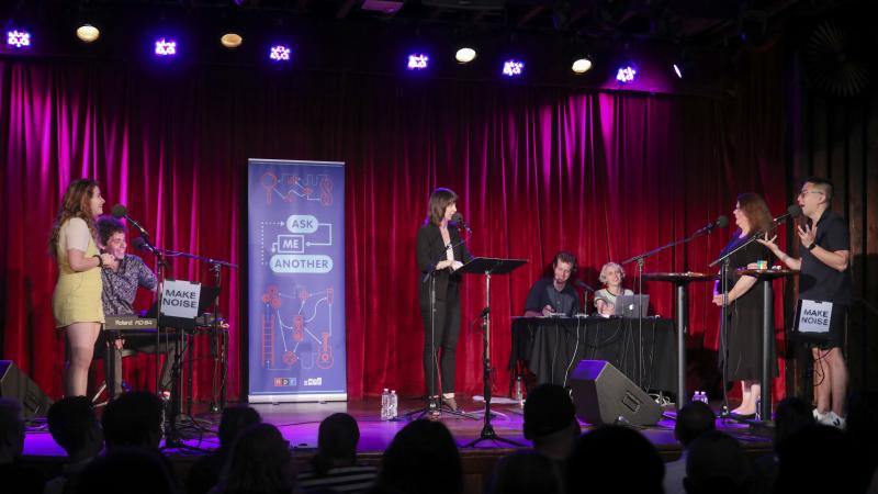 Contestants and comedian Bowen Yang compete in Ask Me Another's final round at the Bell House in Brooklyn, New York. Contestants and comedian Bowen Yang compete in Ask Me Another's final round at the Bell House in Brooklyn, New York.