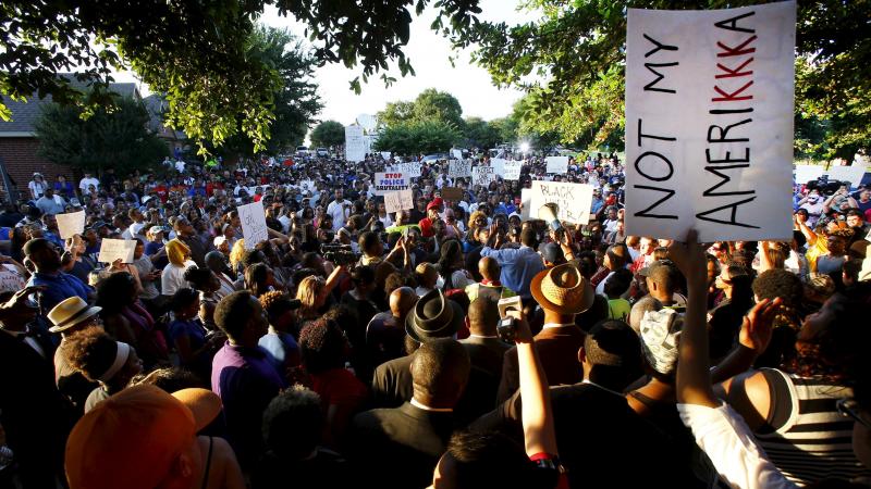 Hundreds of protesters rally in McKinney, Texas, on Monday. Officers' response to a pool party has sparked a debate over racism and the proper use of force. Hundreds of protesters rally in McKinney, Texas, on Monday. Officers' response to a pool party has sparked a debate over racism and the proper use of force.