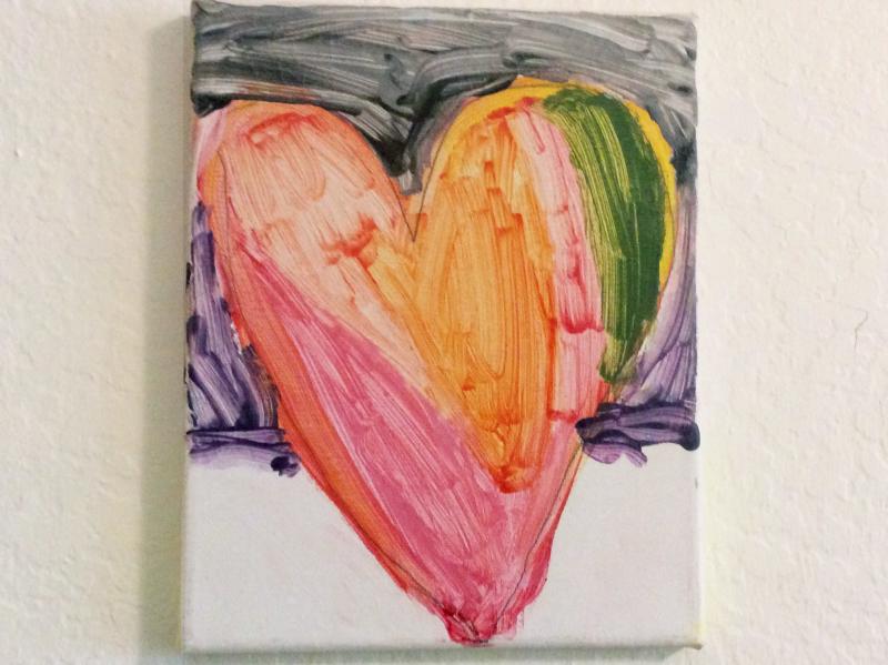 Sara's nephew and Wendy's son Benny painted this image of a heart that hangs in the author's home. Sara's nephew and Wendy's son Benny painted this image of a heart that hangs in the author's home.