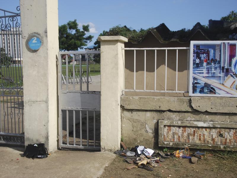 A view of sandles outside Kings Assembly Pentecostal church, following a stampede in Port Harcourt, Nigeria, Saturday, May 28, 2022. A view of sandles outside Kings Assembly Pentecostal church, following a stampede in Port Harcourt, Nigeria, Saturday, May 28, 2022.