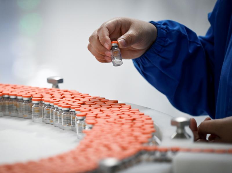 The Sinovac vaccine is produced at this newly built factory in China. Sinovac is one of 11 Chinese companies carrying out clinical trials of potential COVID-19 vaccines. The Sinovac vaccine is produced at this newly built factory in China. Sinovac is one of 11 Chinese companies carrying out clinical trials of potential COVID-19 vaccines.