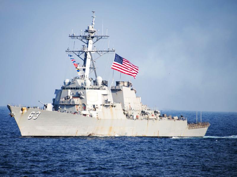 The USS Stethem sails in waters east of the Korean Peninsula in March. The USS Stethem sails in waters east of the Korean Peninsula in March.