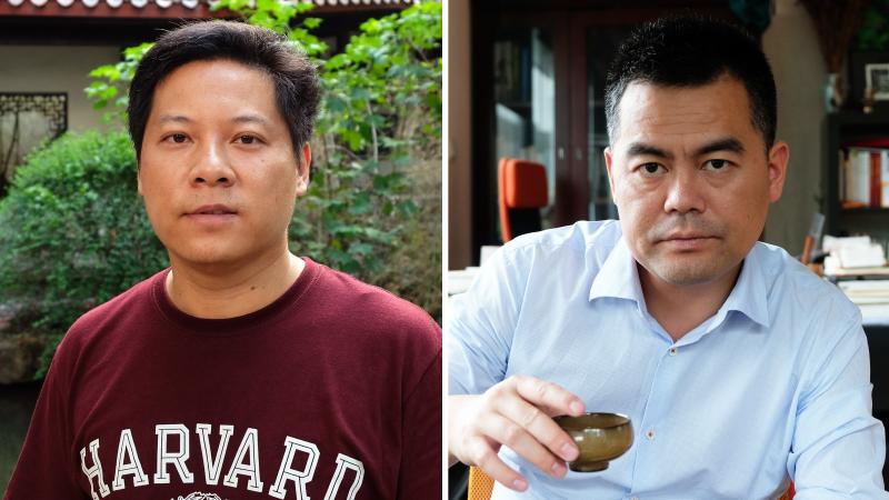 Luo Changping, left, and Deng Fei. Luo Changping, left, and Deng Fei.