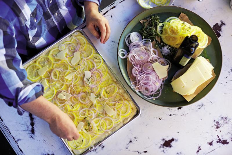 Focaccia topped with lemon pecorino and red onions is just one of the recipes featured in Bianco's new cookbook. Focaccia topped with lemon pecorino and red onions is just one of the recipes featured in Bianco's new cookbook.